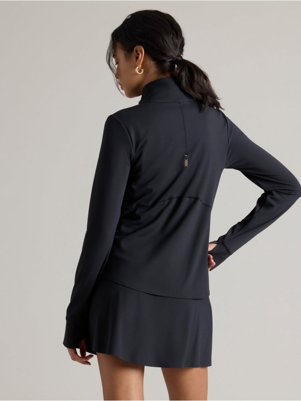 Rhone Course to Court 1/4 Zip, Black XS - Picture 3 of 16